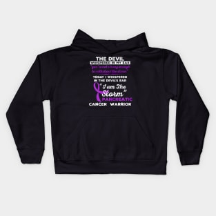 I Am the Storm Pancreatic Cancer Warrior Kids Hoodie